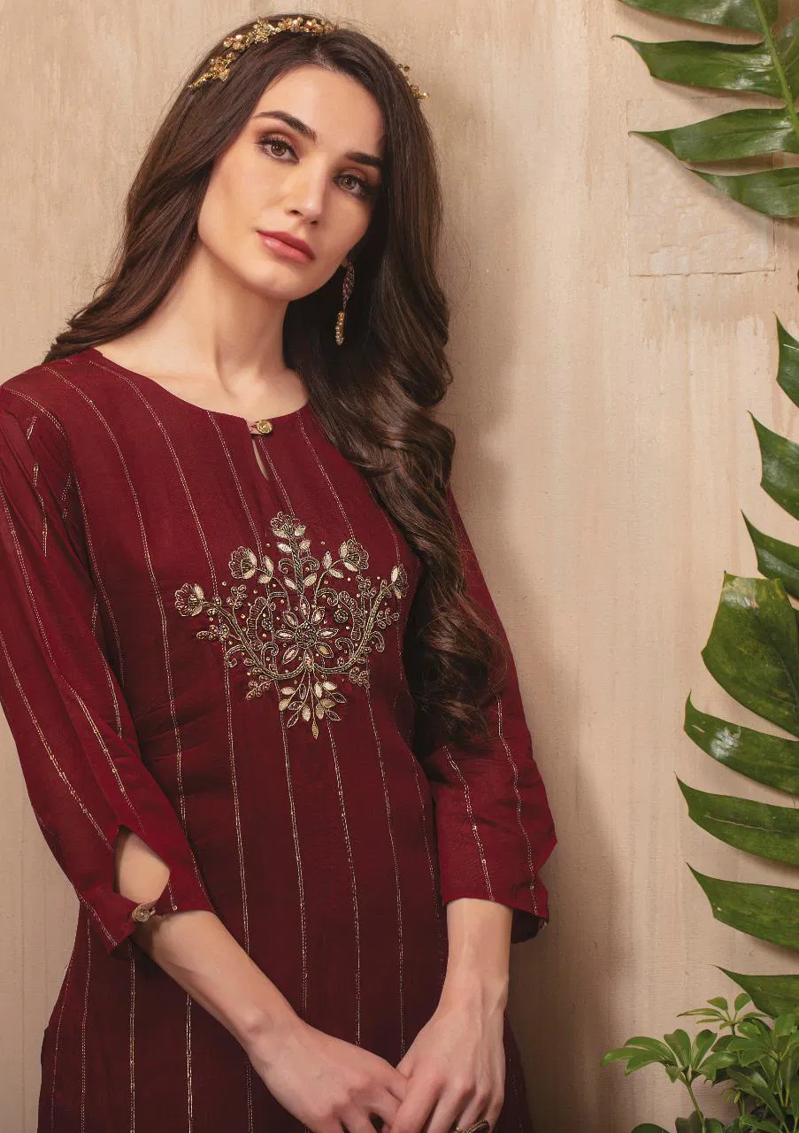 Wanna Noor latest Fancy Designer Festive Wear Kurti With Bottom Collection